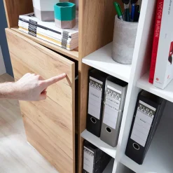 Wohnen Büro Regal mit Türen Set - Ziharo (zweiteilig)