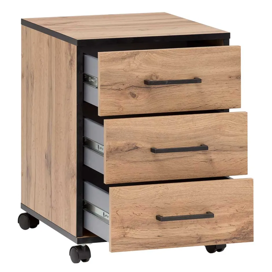 Büro Rollcontainer in Eiche Optik - Zustic^Wohnen