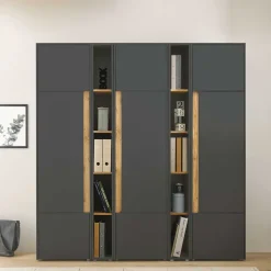 Büro Schrank- und Regalwand Set - Ahilav (fünfteilig)^Wohnen Discount