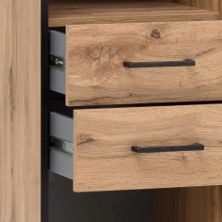 Wohnen Büro Schreibtisch & Regal Set - Zustic (dreiteilig)