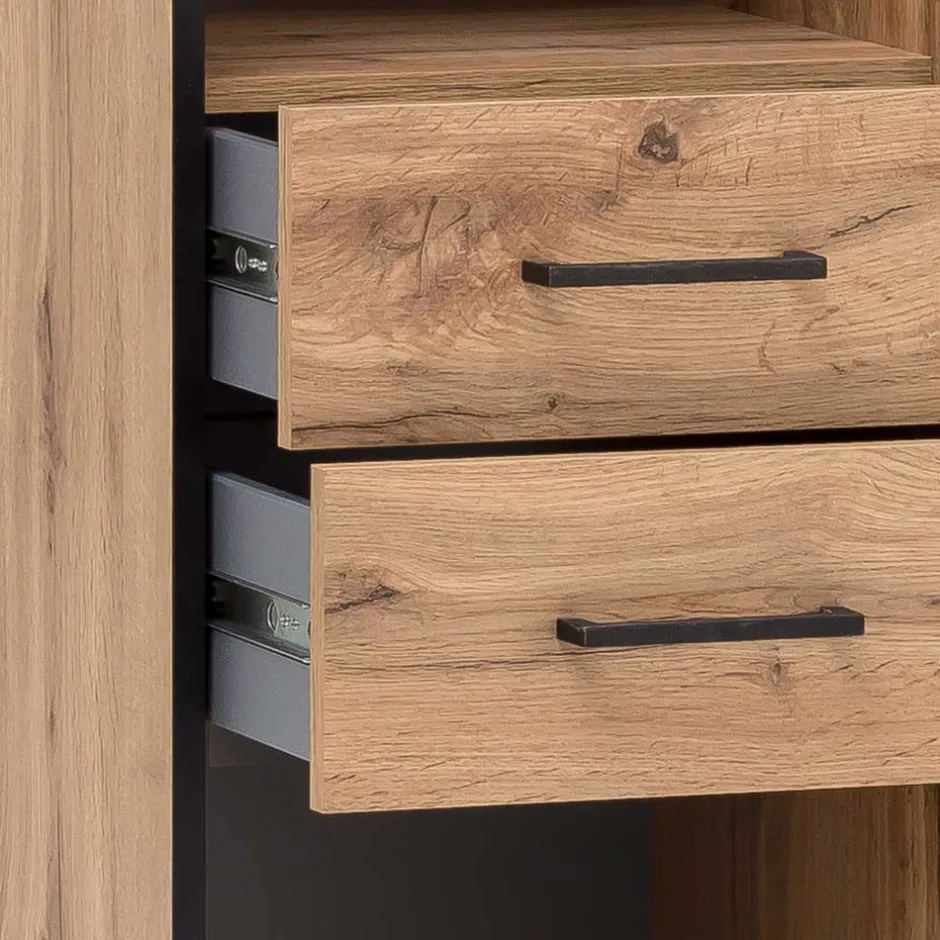 Wohnen Büro Schreibtisch & Regal Set - Zustic (dreiteilig)