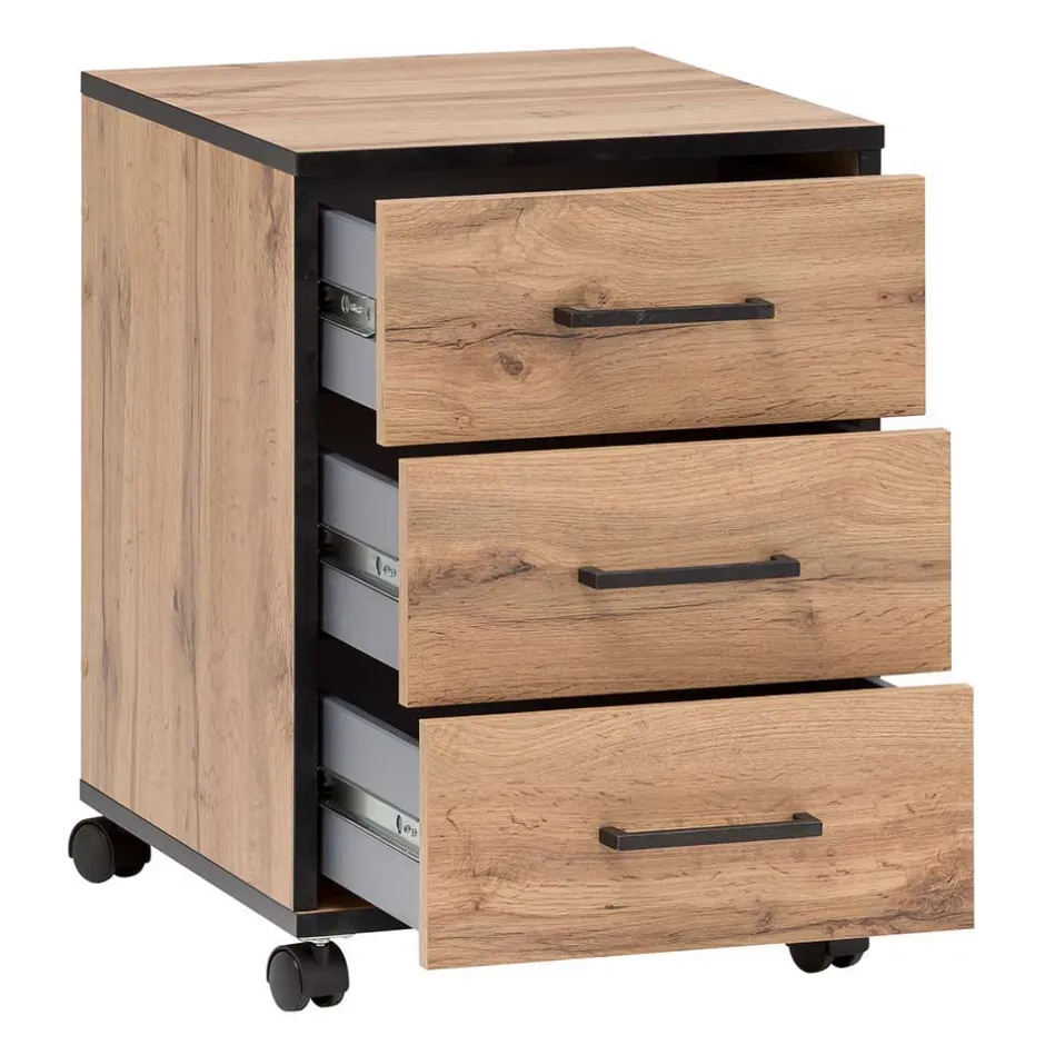 Wohnen Büro Schreibtisch & Regal Set - Zustic (dreiteilig)