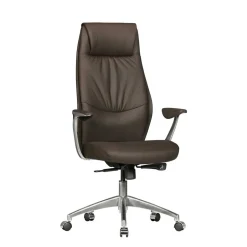 Wohnen Büro Schreibtischsessel in Braun Leder - Mallavi