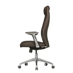 Wohnen Büro Schreibtischsessel in Braun Leder - Mallavi