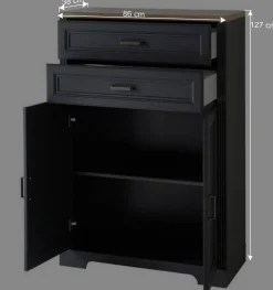 Wohnen Büro Wohnwand im Landhaus Stil - Joe (dreiteilig)