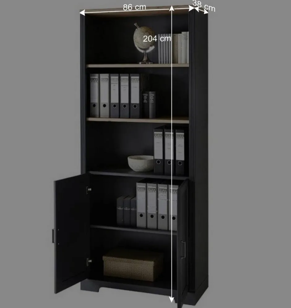 Wohnen Büro Wohnwand im Landhaus Stil - Joe (dreiteilig)