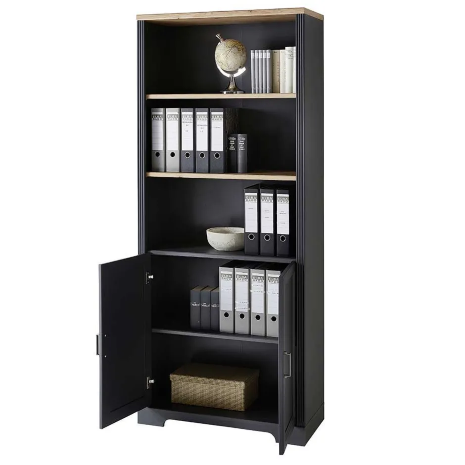 Wohnen Büro Wohnwand im Landhaus Stil - Joe (dreiteilig)