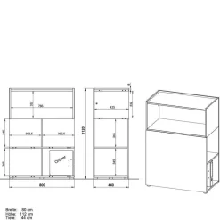 Wohnen Büroeinrichtung Möbel Set - Tila (vierteilig)
