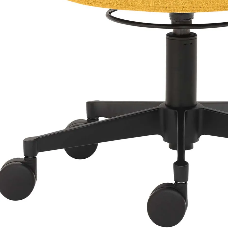 Wohnen Bürohocker mit Rückenlehne in Gelb & Orange - Andjes