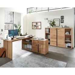 Büromöbel Kombination teilmassiv - Emly (sechsteilig)^Wohnen Online