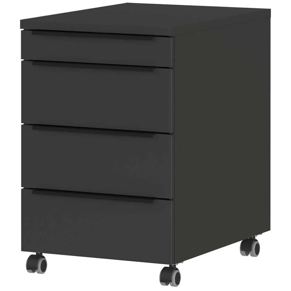 Wohnen Büromöbel Set in Dunkelgrau - Tila (vierteilig)