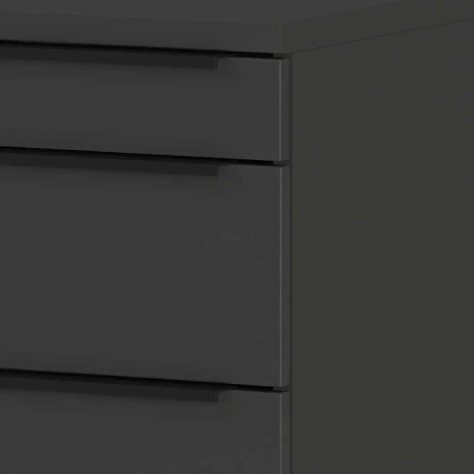 Wohnen Büromöbel Set in Dunkelgrau - Tila (vierteilig)