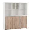 Büroschrank in Weiß & Wildeiche Dekor - Laganzo^Wohnen Clearance