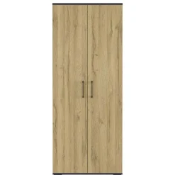 Wohnen Büroschrank in Wildeiche & Dunkelgrau - Disgano