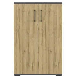 Wohnen Büroschrank in Wildeiche NB & Dunkelgrau - Disgano I