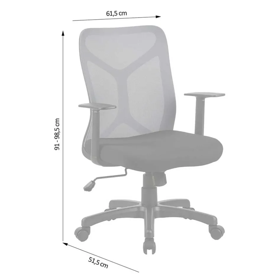 Bürostuhl mit hoher Lehne und Lendenwirbelstütze - Annet^Wohnen