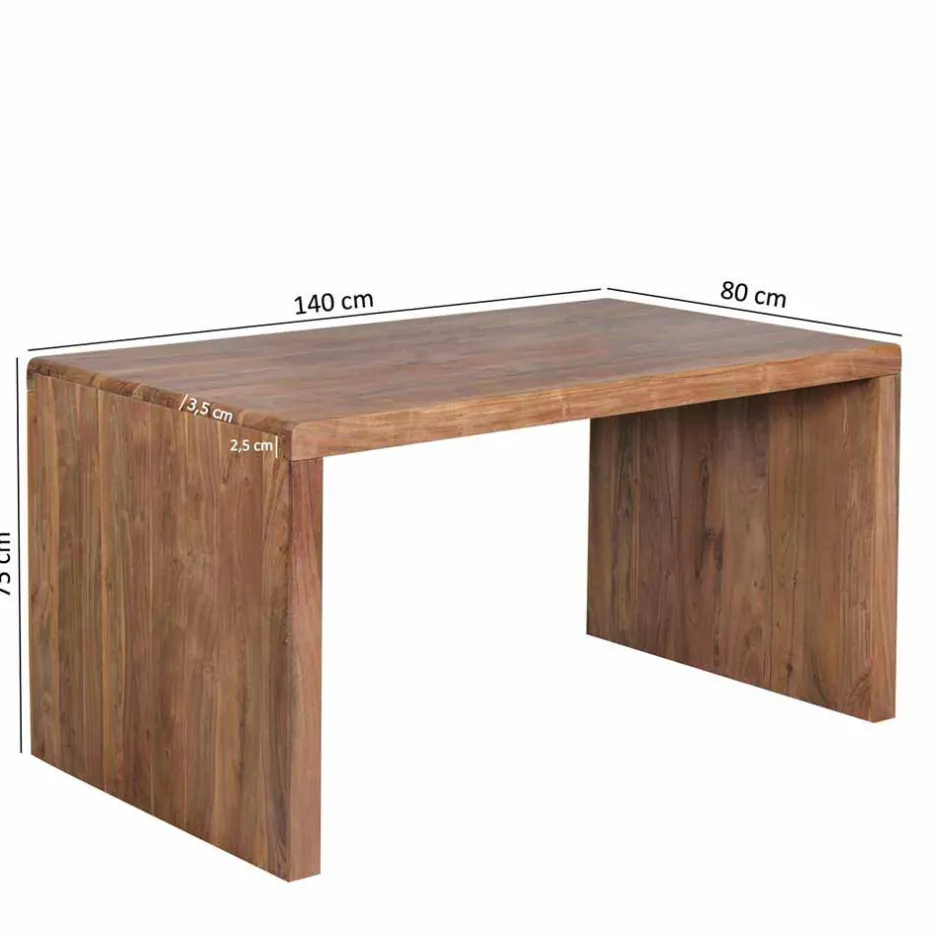 Bürotisch Drolivio aus Akazienholz^Wohnen Online