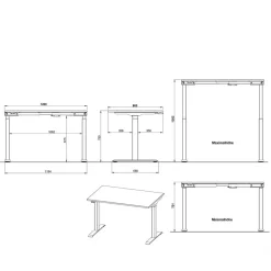 Bürotisch elektrisch höhenverstellbar - Espnoz^Wohnen Discount