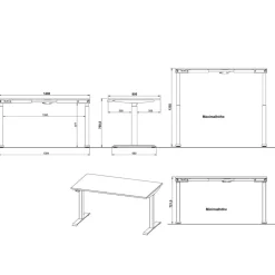 Bürotisch elektrisch höhenverstellbar - Espnoz^Wohnen Discount