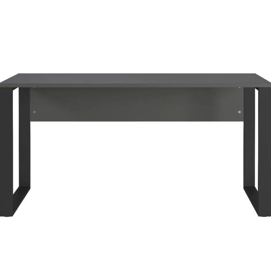 Wohnen Bürotisch in Dunkelgrau mit Schwarz - Lacuva