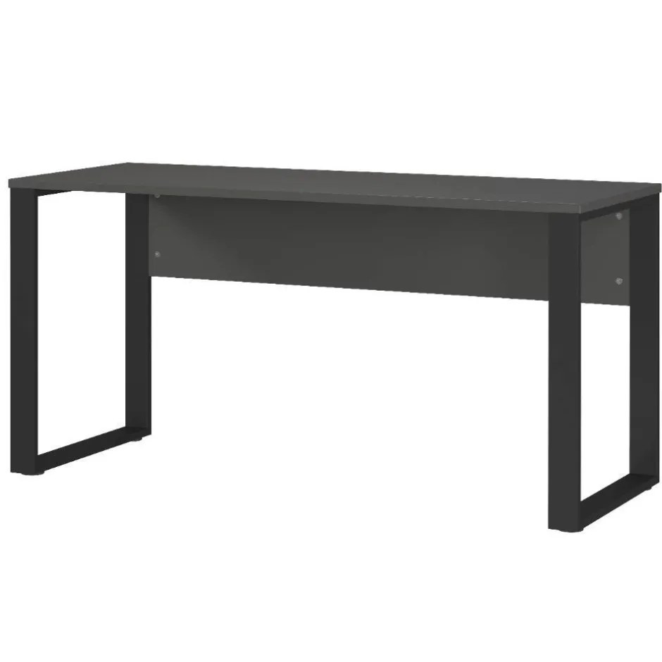 Wohnen Bürotisch in Dunkelgrau mit Schwarz - Lacuva