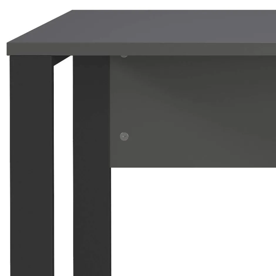 Wohnen Bürotisch in Dunkelgrau mit Schwarz - Lacuva