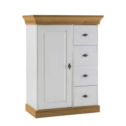 Wohnen Brotschrank Sibiuta in Weiß Holz