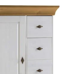 Wohnen Brotschrank Sibiuta in Weiß Holz