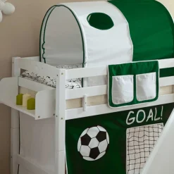 Buche Fußball Hochbett mit Rutsche - Ballona^Wohnen
