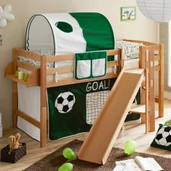 Buche Hochbett mit schräger Rutsche - Mazarena^Wohnen Online