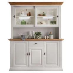 Wohnen Buffetschrank in Weiß & Eichefarben - Henry