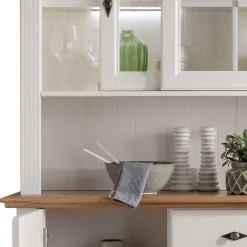 Wohnen Buffetschrank in Weiß & Eichefarben - Henry