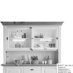 Wohnen Buffetschrank in Weiß & Eichefarben - Henry