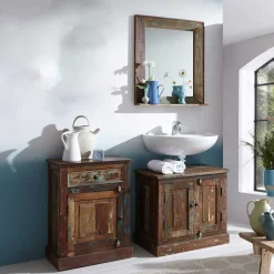 Wohnen Bunte Badmöbel im Shabby Chic - Jamaica (dreiteilig)