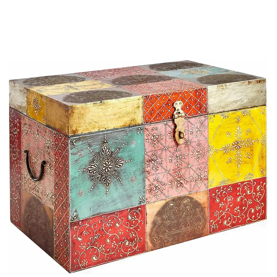Bunte Holztruhe im Orientalischen Stil - Lilano^Wohnen Best