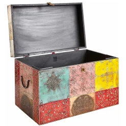 Bunte Holztruhe im Orientalischen Stil - Lilano^Wohnen Best