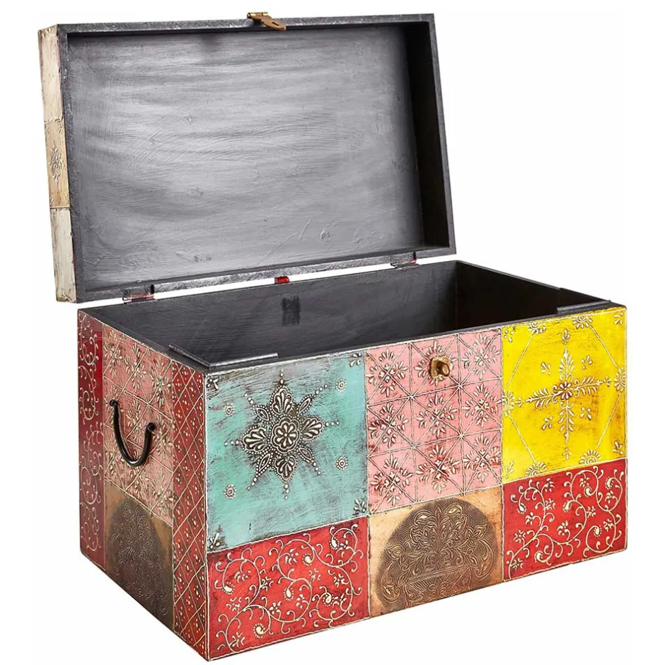Bunte Holztruhe im Orientalischen Stil - Lilano^Wohnen Best
