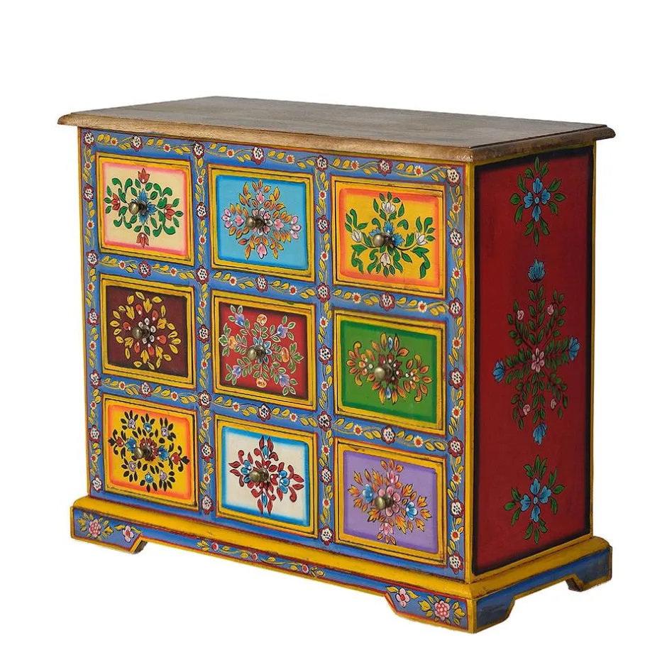 Bunte Kommode mit neun Schubladen - Leverias^Wohnen Best