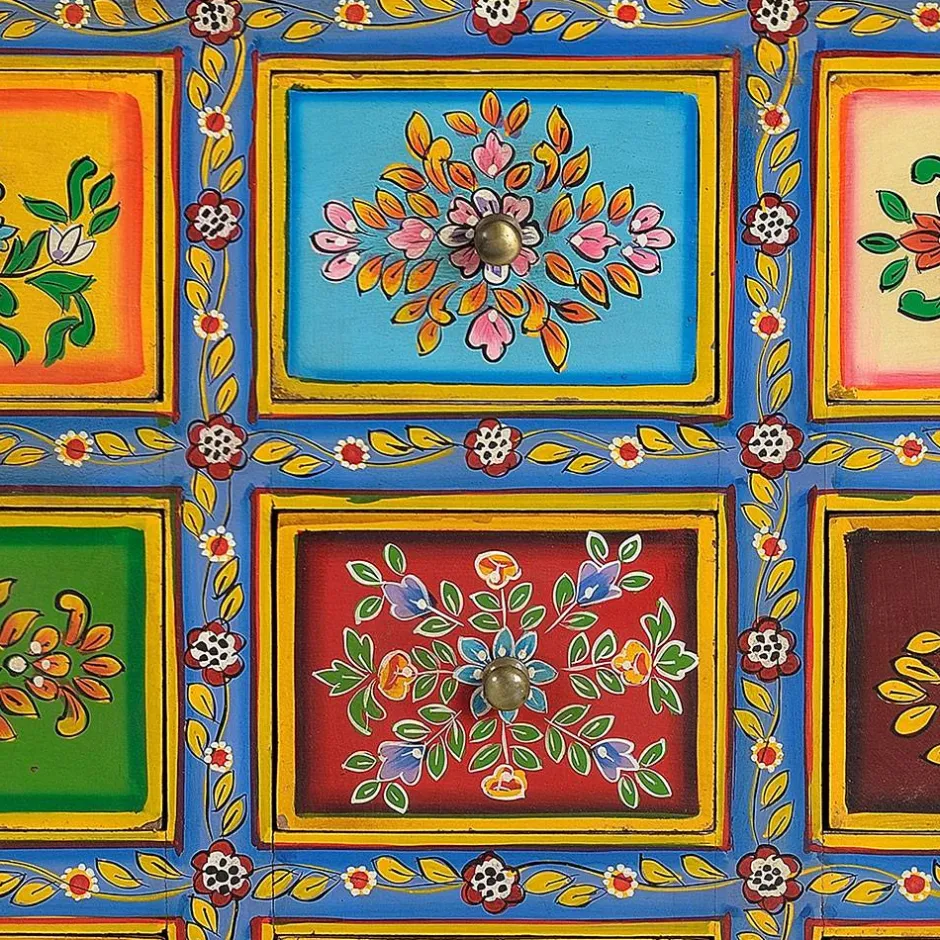 Bunte Kommode mit neun Schubladen - Leverias^Wohnen Best