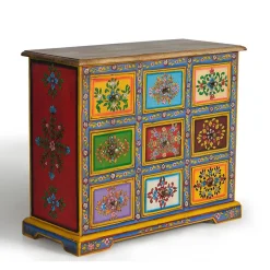 Bunte Kommode mit neun Schubladen - Leverias^Wohnen Best