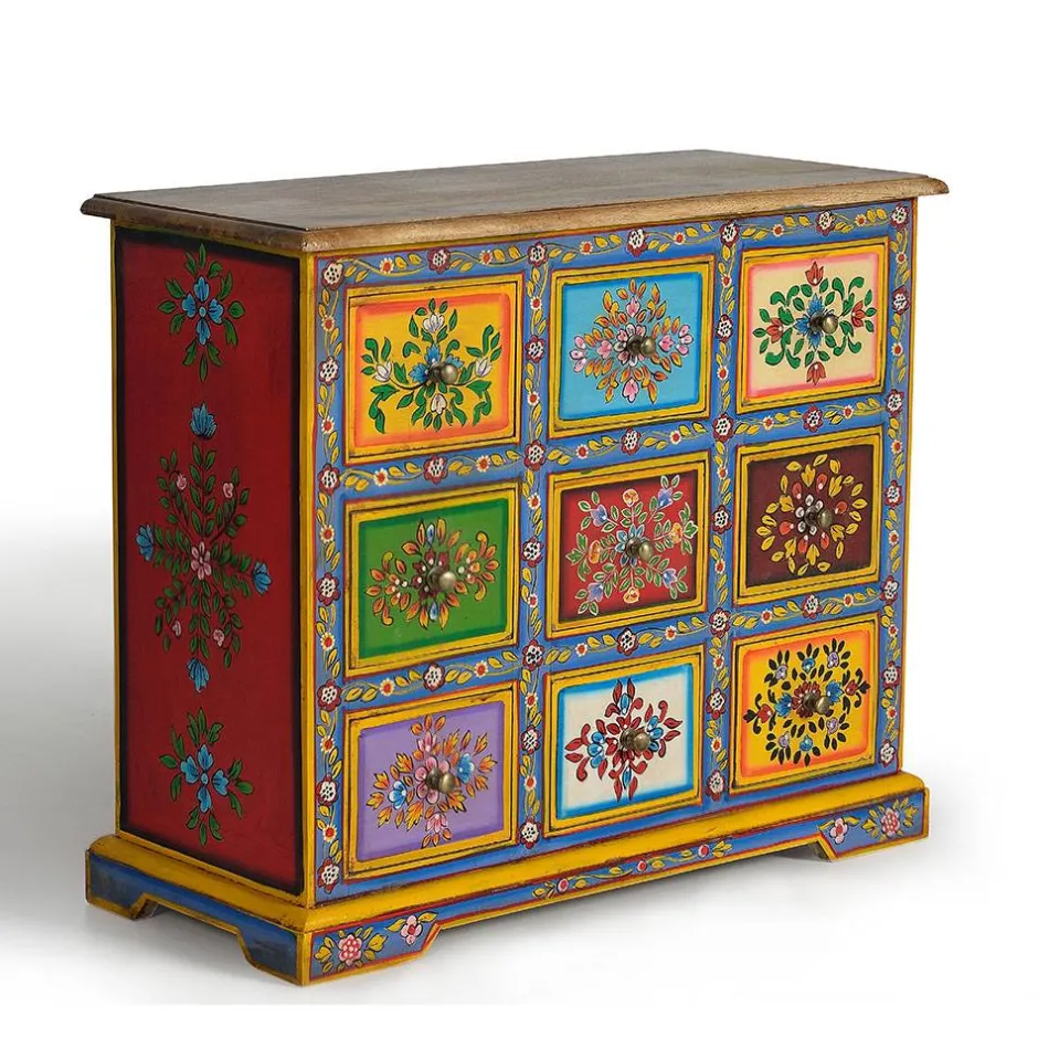 Bunte Kommode mit neun Schubladen - Leverias^Wohnen Best