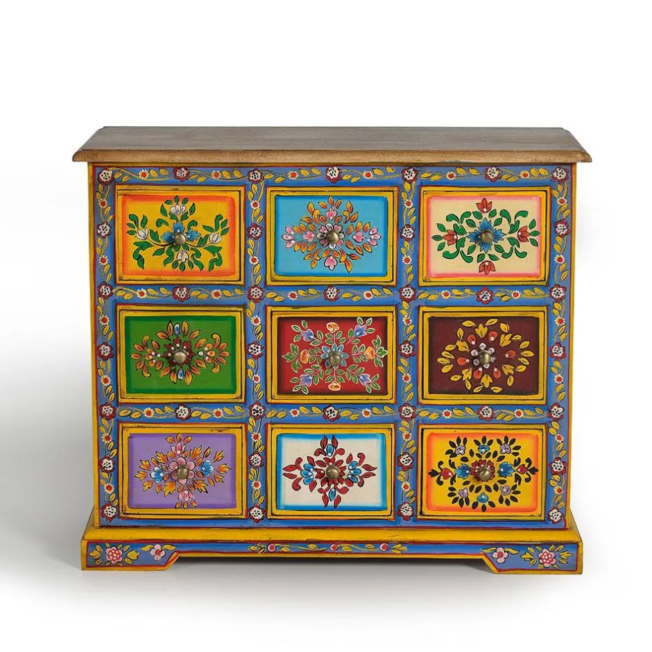 Bunte Kommode mit neun Schubladen - Leverias^Wohnen Best