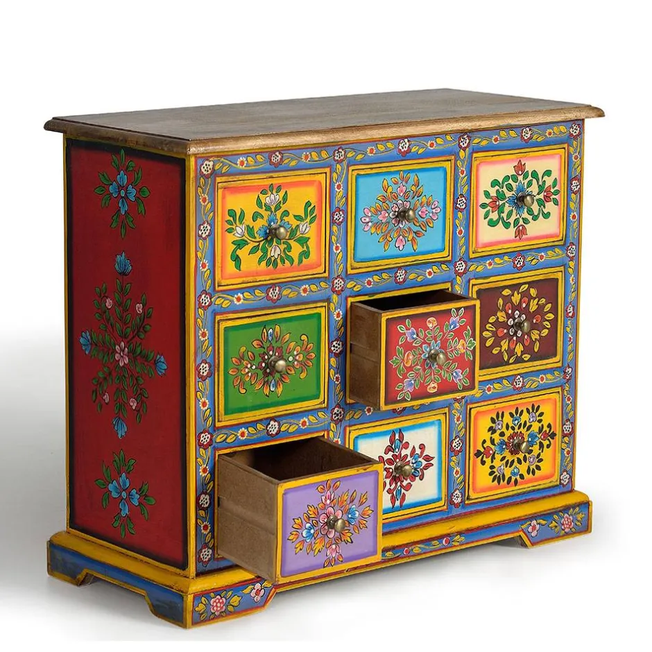 Bunte Kommode mit neun Schubladen - Leverias^Wohnen Best