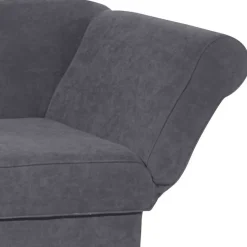 Wohnen Chaiselongue in Anthrazit mit Buche - Adelina