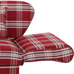 Wohnen Chaiselongue mit Karomuster in Rot Weiß - Apel