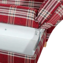 Wohnen Chaiselongue mit Karomuster in Rot Weiß - Apel