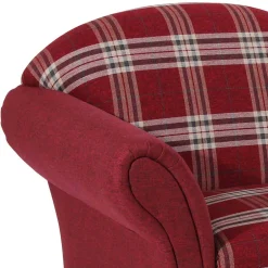 Chaiselongue mit Karostoff in Rot - Lyatea^Wohnen Hot