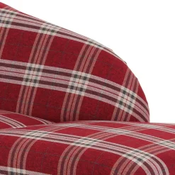 Chaiselongue mit Karostoff in Rot - Lyatea^Wohnen Hot