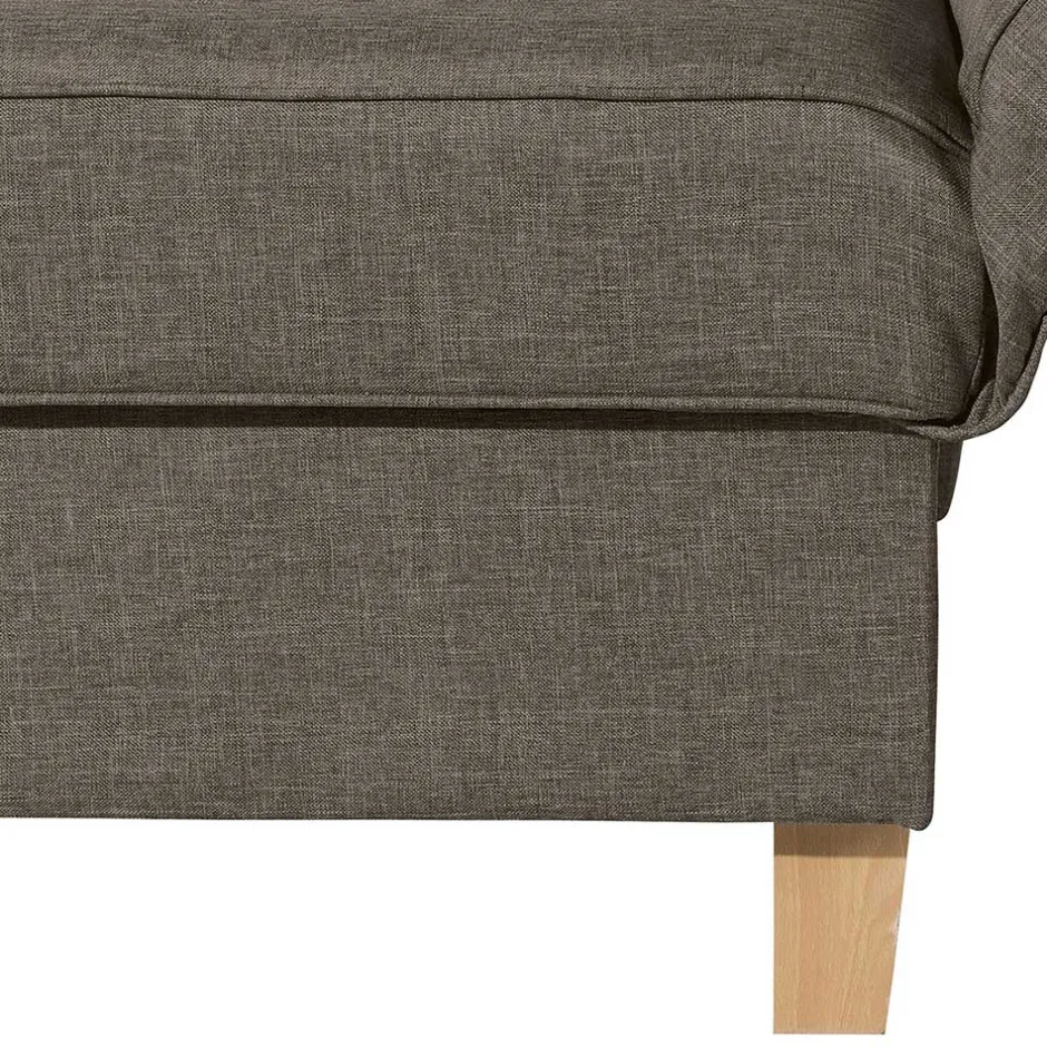 Wohnen Chaiselounge in Beigegrau mit Buche - Senade