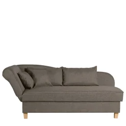 Wohnen Chaiselounge in Beigegrau mit Buche - Senade